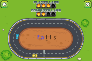 Touch-type car-racing - touch-typing game