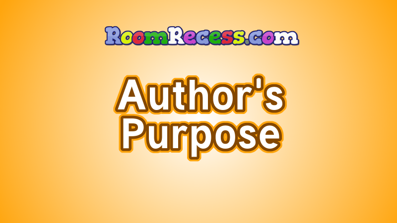 Author's Purpose Game Show  Authors purpose, Purpose games
