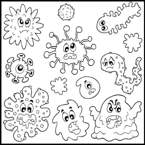 germ coloring pages for children